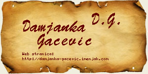 Damjanka Gačević vizit kartica